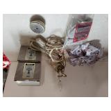 Brass Candlesticks, Snowman Biw, Extension Cord &