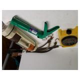 Bungee Cords, Caulk Gun, Emergency Flashlight,