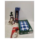 Blue Christmas Tree Ornaments,  Snowman Figure,