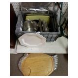 Wooden Turkey Plate, Assorted Pans, Bakeware &