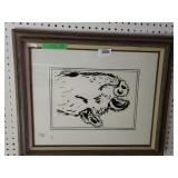 Pig Serigraph By Artist Rose Doster