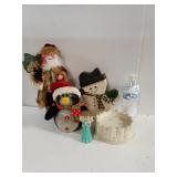 Christmas Decor,  Santa,  Wooden Snowman And More