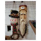 Snowman And Santa Hangings