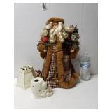 Christmas Santa Tree Topper,  Lampshade, And