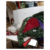 Christmas Tree Skirt, Big Ball Lights And Four