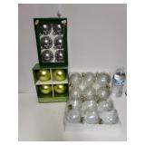 Four Boxes Of Ornaments,  Two Boxes Of Clear ,