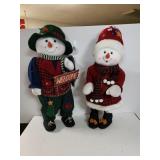 Two Stand Up Christmas Snowmen