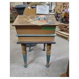 Colonial Style Sewing Cabinet With Drawer