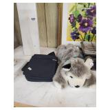 Stuffed Husky And Travelon Bag