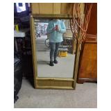 Gold Colored Hanging Mirror