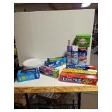 Sealing Bags, Paper Plates, Lysol, Dishwasher