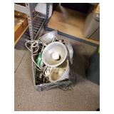 Crate Full Of A Variety Of Hanging Lights