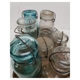 Mason Jars Some With Clip Tops