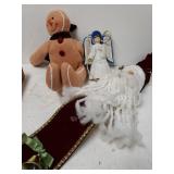 Gingerbread & Santa Door Hanger, Angel Topper