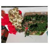 Red Bows, Christmas Candle Floral Holders