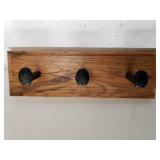 Wall Hanging With Railroad Spikes As Hooks