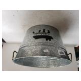 Tin Welcome Pig Pail