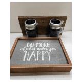 Do More Wooden Sign & Mason Jar Wall Art