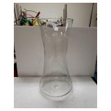 Large Glass Hourglass Vase