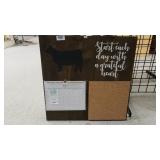 Calendar And Cork Board Wood Plaque