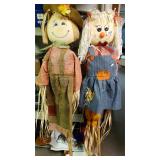 Outdoor Boy & Girl Scarecrow Decorations