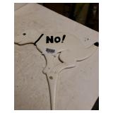 Cast Iron No Poop Sign