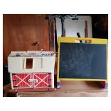 Vintage Fisher-Price Family Play Farm Barn &