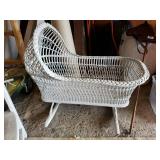 White Wooden Baby Cradle