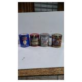 (4) Planters Peanut Tins