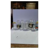 (6) Vintage Glass Planters Peanut Jars