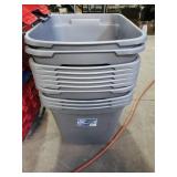 Assorted Grey Storage Bins