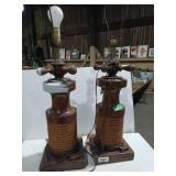 Brown Ship Inspired Lamp Bottoms