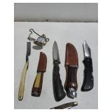 Assorted Knives & Pocket Watch