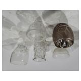 Assorted Glass Stemware,  Vase, Candle Holder