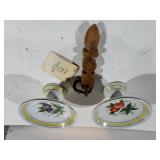 Glass Candy Dishes,  Welsh Love Spoon