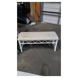 White Two Person Bench