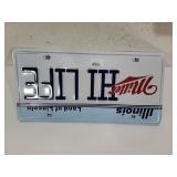 Illinois Miller High Life Large License Plate