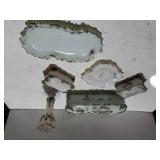 Assorted Vintage Flowered Glassware