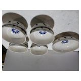 Blue Flowered Cereal Bowl & Bowl