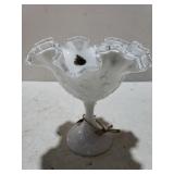 Fenton Glass Co White Milk Glass Vase