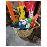 Basket Of Kids Toy Guns