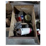 Wood Crate W/assorted containers