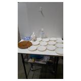 (12) Saucers, Gravy Boat, And (2) Decorative