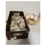 Brown Basket With Shells
