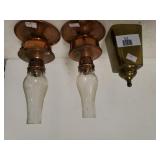Small Copper Kerosene Lanterns, Brass Canister