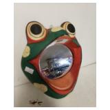 Small Green Frog Round Wall Mirror
