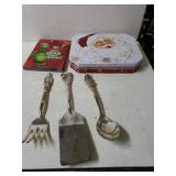 Russell Stover Santa Canister, Silver Serving