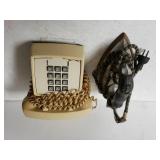 Push Button Phone & Vintage Iron
