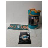 Miami Dolphins Fleece Throw, Auto Team Emblem &