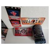 NY Yankees Fleece Throw, Orioles License Plate &